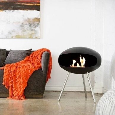 COCOON FIRES TERRA BLACK  free standing biofireplace 1