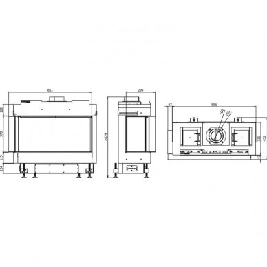 DEFRO HOME VITAL 37 S BL газовый камин 2