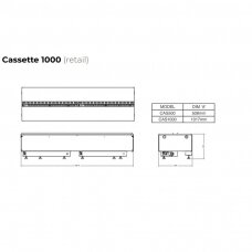 DIMPLEX CASSETTE 1000 LED įmontuojamas vandens garų elektrinis židinys