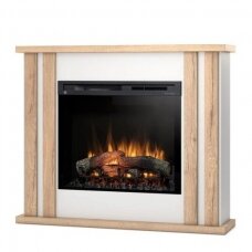 DIMPLEX KELSO WHITE-LIGHT OAK 28 XHD pastatomas elektrinis židinys su apdaila