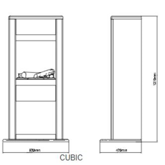 DIMPLEX CUBIC brīvi stavošs elektrokamīns 2