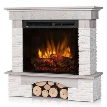 DIMPLEX PORTO WHITE PINE ECO LED free standing corner electric fireplace