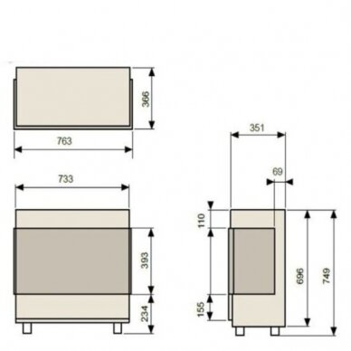 DIMPLEX 3 STEP OPTI-MYST įmontuojamas elektrinis židinys 2