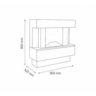 DIMPLEX AVALONE CONCRETE ECO LED free standing electric fireplace 3