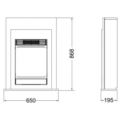 DIMPLEX BELLINI CONCRETE ECO LED elektrikamin 3