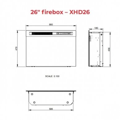DIMPLEX Firebox 26" XHD LED electric fireplace insert 4