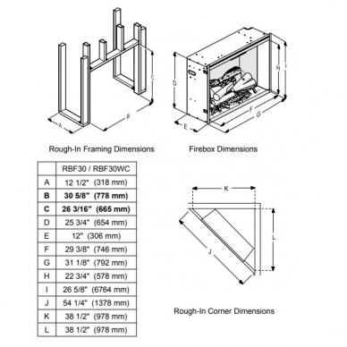 DIMPLEX Firebox Revillusion 30" ECO LED sisseehitatav elektrikamin 2