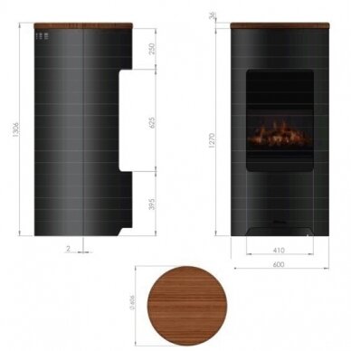 DIMPLEX FYR 127 BLACK free standing electric fireplace 4