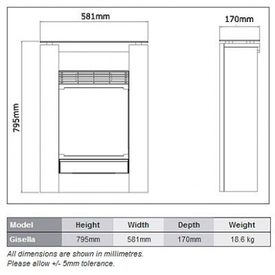 DIMPLEX GISELLA WHITE ECO LED elektrikamin 2