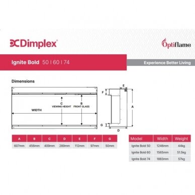 DIMPLEX IGNITE BOLD 74 OPTIFLAME electric fireplace insert 2