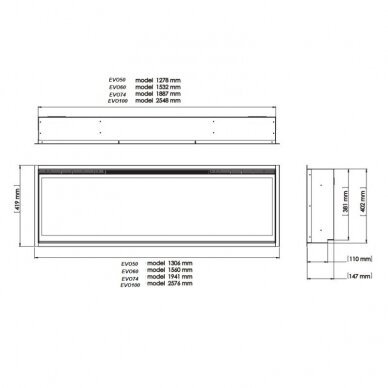 DIMPLEX IGNITE EVOLVE 60 OPTIFLAME electric fireplace insert 2