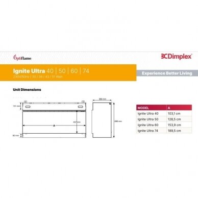 DIMPLEX IGNITE ULTRA 74 OPTIFLAME электрокамин встраиваемый 2