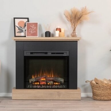 DIMPLEX JUKON BLACK-LIGHT OAK 28 XHD free standing electric fireplace 2