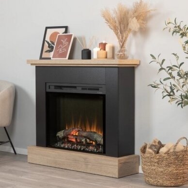 DIMPLEX JUKON BLACK-LIGHT OAK 28 XHD free standing electric fireplace 3