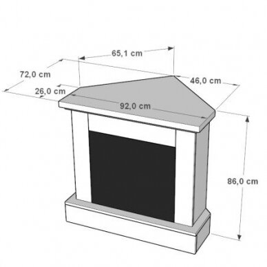 DIMPLEX JUKON N BLACK-LIGHT OAK 23 XHD stūra elektrikamin 1