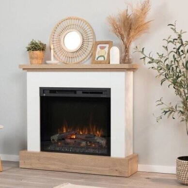 DIMPLEX JUKON WHITE-LIGHT OAK 28 XHD free standing electric fireplace 2