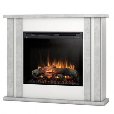 DIMPLEX KELSO WHITE-CONCRETE 28 XHD free standing electric fireplace 1