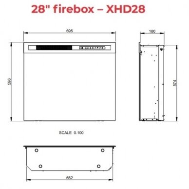 DIMPLEX KELSO WHITE-CONCRETE 28 XHD Elektrokamin 3