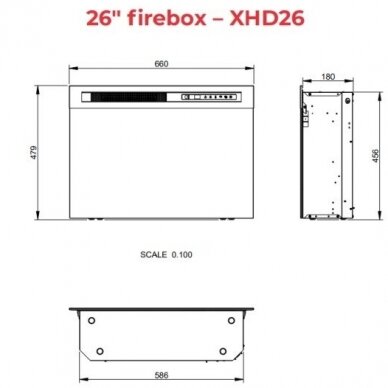 DIMPLEX KLAR WHITE-BLACK MARMUR 26 XHD Elektrokamin 3