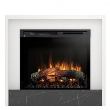 DIMPLEX KLAR WHITE-BLACK MARMUR 28 XHD free standing electric fireplace 1