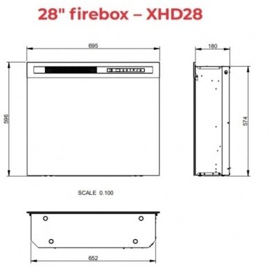 DIMPLEX KLAR WHITE-LIGHT OAK 28 XHD brīvi stavošs elektrokamīns 3