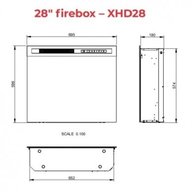 DIMPLEX LENOX CONCRETE 28 XHD Elektrokamin 2