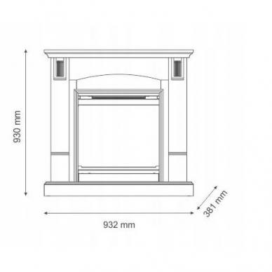 DIMPLEX MILANO WALNUT ECO LED elektrikamin 3