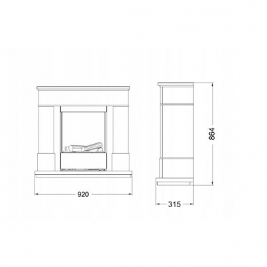 DIMPLEX MOORFIELD elektrikamin 3