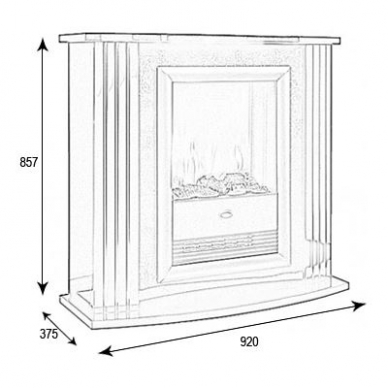 DIMPLEX MOZART WHITE de Luxe ECO LED free standing electric fireplace 2