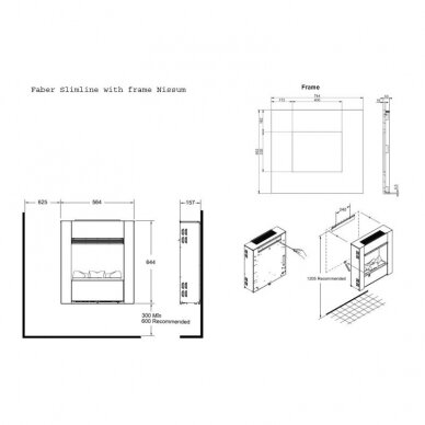 DIMPLEX NISSUM CONCRETE electric fireplace wall-mounted 3