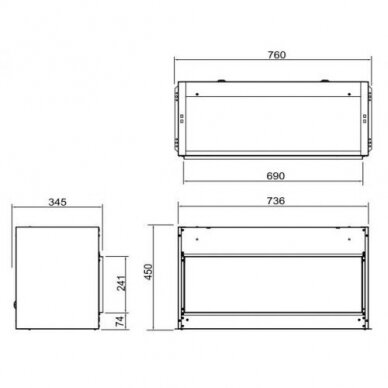 DIMPLEX OPTI-V SINGLE elektrikamina südamik 3