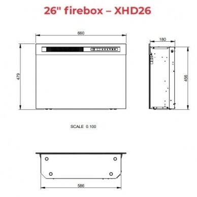 DIMPLEX PARIA LIGHT OAK 26 XHD Elektrokamin 3