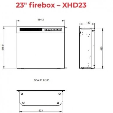 DIMPLEX PARIA WHITE-BLACK MARMUR 23 XHD elektrikamin 3