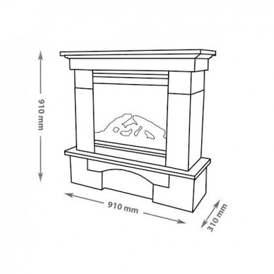 DIMPLEX PORTO OAK ECO LED elektrikamin 3