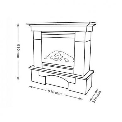 DIMPLEX PORTO WALNUT ECO LED elektrikamin 3