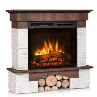 DIMPLEX PORTO WALNUT ECO LED free standing electric fireplace 2