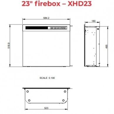 DIMPLEX PORTO WALNUT ECO LED elektrikamin 4