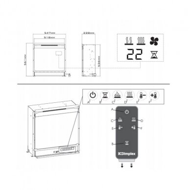 DIMPLEX PORTO OAK ECO LED электрические камин с порталом 4