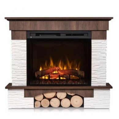 DIMPLEX PORTO WALNUT MAX ECO LED free standing electric fireplace 1