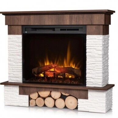 DIMPLEX PORTO WALNUT MAX ECO LED free standing electric fireplace