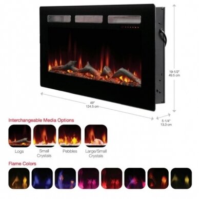 DIMPLEX SIERRA 48 electric fireplace wall-mounted-insert 5