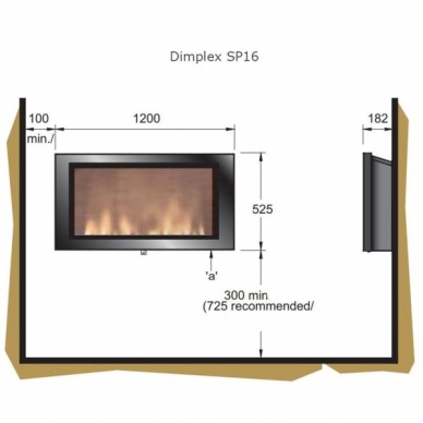 DIMPLEX SP 16 ECO LED elektrikamin seinale-sisseehitatav 2