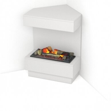 DIMPLEX TARAVO WHITE CASSETTE 600 free standing corner electric fireplace