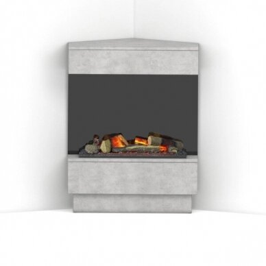 DIMPLEX TARAVO CONCRETE CASSETTE 600 free standing corner electric fireplace 1