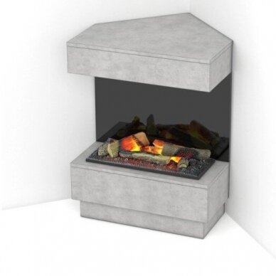 DIMPLEX TARAVO CONCRETE CASSETTE 600 free standing corner electric fireplace