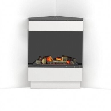 DIMPLEX TARAVO WHITE-MARMUR CASSETTE 600 free standing corner electric fireplace 1