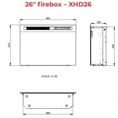 DIMPLEX TULA WHITE-LIGHT OAK 26 XHD Elektrokamin 2