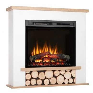 DIMPLEX TULA WHITE-LIGHT OAK 28 XHD free standing electric fireplace 1