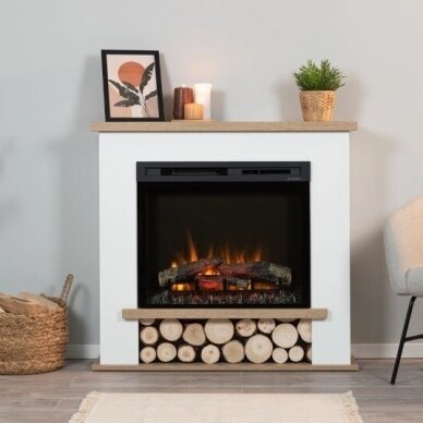 DIMPLEX TULA WHITE-LIGHT OAK 28 XHD free standing electric fireplace 2