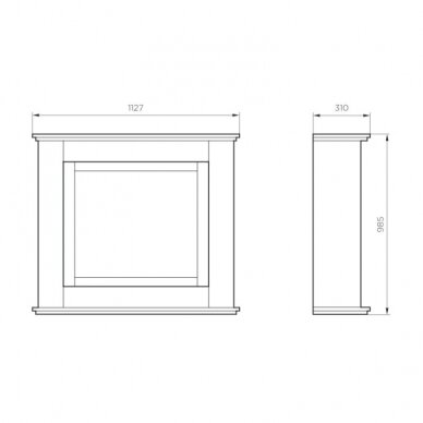 DIMPLEX UNITY ECO LED pastatomas elektrinis židinys su apdaila 4